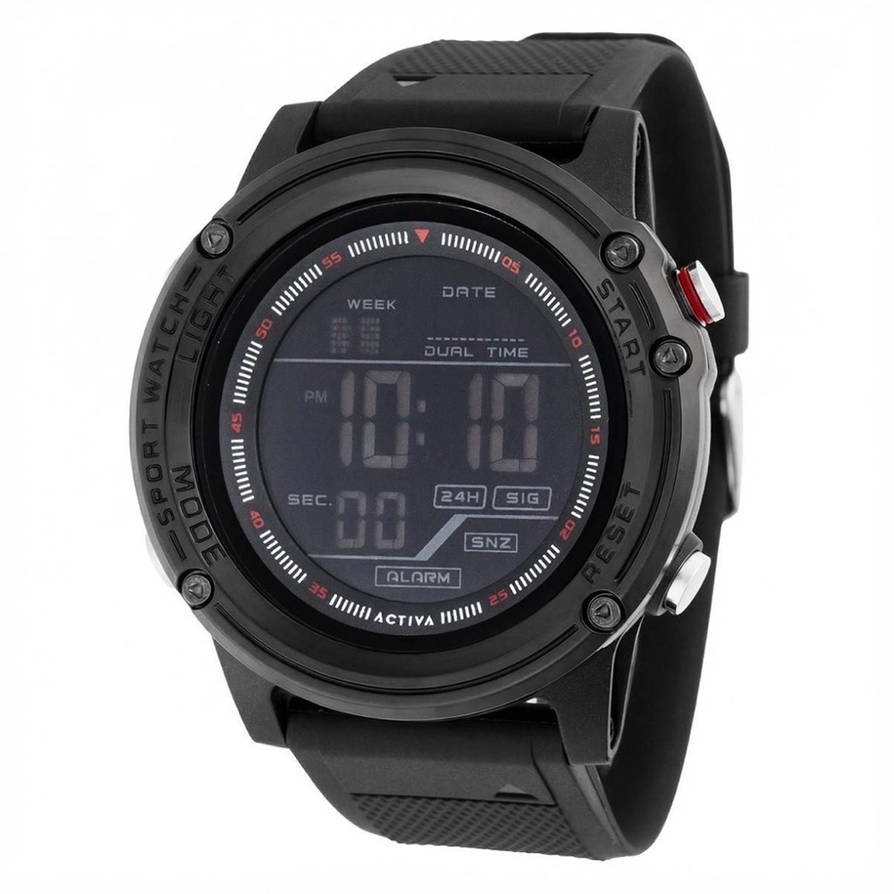 Activa Voyager of Time X Invicta Men’s Digital Watch 52mm Black ACW8125-001
